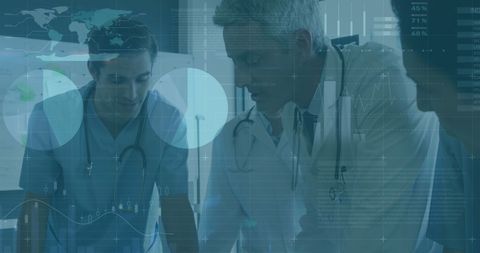 Diverse Medical Team Analyzing Data with Innovative Technology - Download Free Stock Images Pikwizard.com