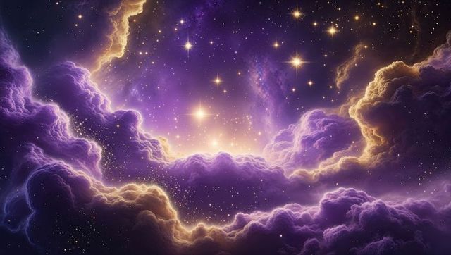 Ethereal Nebula with Vibrant Starry Skies