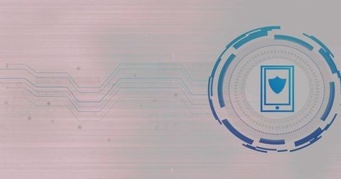 Digital mobile security concept with secure tablet icon