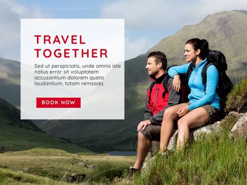couple hiking in picturesque mountain landscape - Download Free Stock Templates Pikwizard.com
