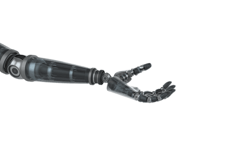 Outstretched Robotic Arm on Transparent Background, Technology Concept - Download Free Stock Videos Pikwizard.com