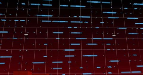 Futuristic 3d grid with digital data interface
