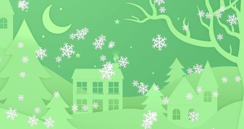 Winter Wonderland with Falling Snowflakes and Glowing Scenery - Download Free Stock Images Pikwizard.com