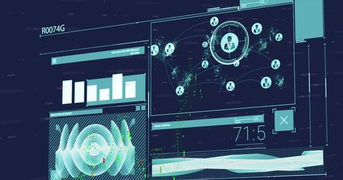 Futuristic Data Interface with Information Visualization - Download Free Stock Images Pikwizard.com
