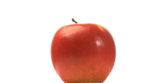 Fresh Red Apple on White Background for Food Design