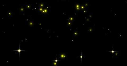 Glowing Yellow Points Falling on Black Background - Download Free Stock Images Pikwizard.com