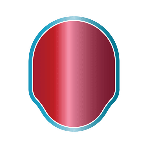 glossy red elliptical shape with blue edge on transparent background - Download Free Stock Videos Pikwizard.com