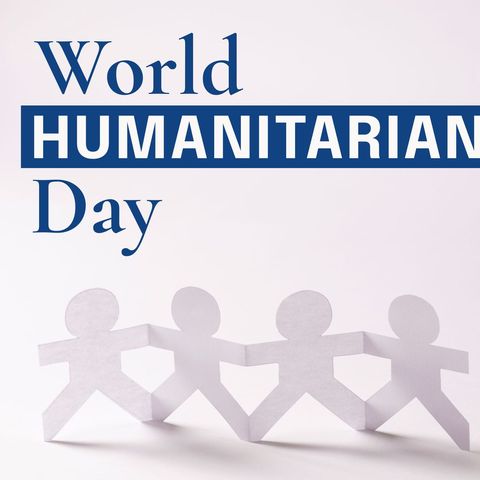 World Humanitarian Day Banner with Paper Chain Figures - Download Free Stock Templates Pikwizard.com
