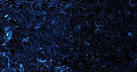Abstract Blue Illuminated Wave Patterns on Black Canvas - Download Free Stock Images Pikwizard.com
