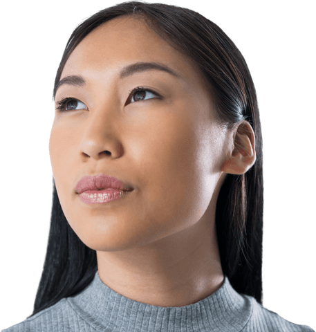 serene asian woman's face on transparent background for skin concept - Download Free Stock Videos Pikwizard.com