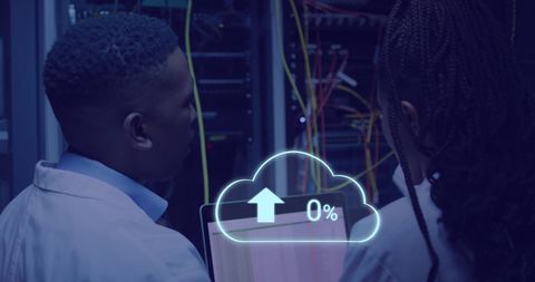 technicians collaborating in data center - Download Free Stock Images Pikwizard.com