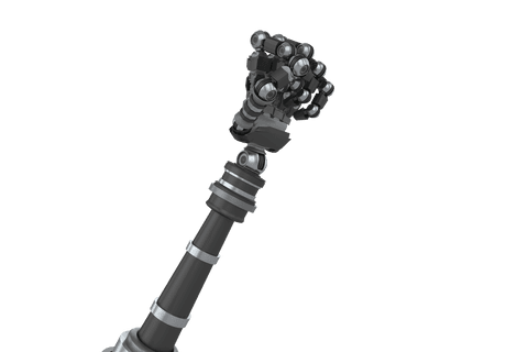 transparent robotic hand clenching metallic fist gesture - Download Free Stock Videos Pikwizard.com