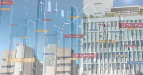 Financial Analytics Overlaid on Urban Buildings Emphasizing Digital Innovation
