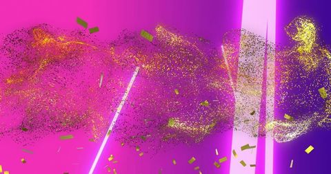 Dynamic glowing lights on vibrant gradient background