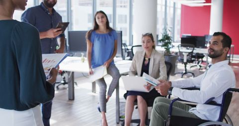 Diverse Team Engaging in Inclusive Business Meeting