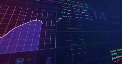 Stock Market Growth Display with Colorful Charts and Graphs - Download Free Stock Images Pikwizard.com