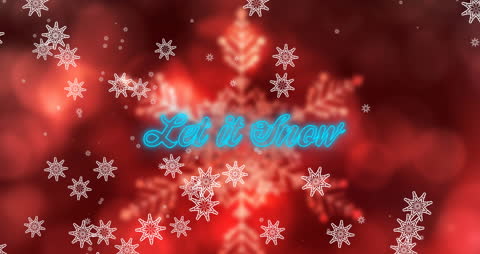 Festive Animated 'Let It Snow' with Falling Snowflakes Theme