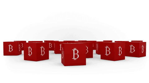 transparent red cubes with bitcoin symbols on all sides - Download Free Stock Videos Pikwizard.com