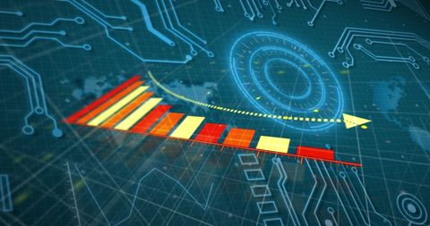 3D Rendered Financial Graph on Digital Interface Background - Download Free Stock Images Pikwizard.com