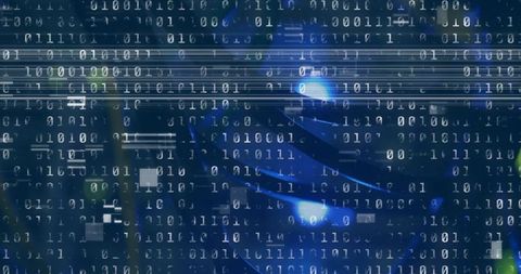 Binary Code Overlay in Digital Data Server Room - Download Free Stock Images Pikwizard.com