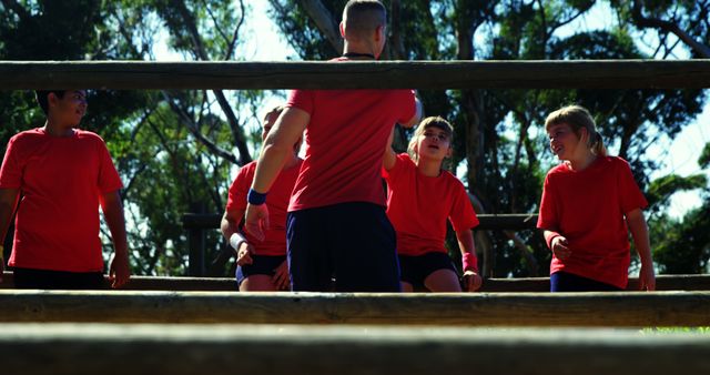 Team Building Outdoor Obstacle Course Training - Download Free Stock Images Pikwizard.com