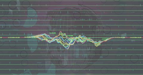 Colorful Financial Graphs on Digital Screen with Globe - Download Free Stock Images Pikwizard.com