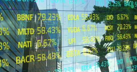 Financial Data Overlaid on Urban Skyline Reflecting Economic Trends - Download Free Stock Images Pikwizard.com