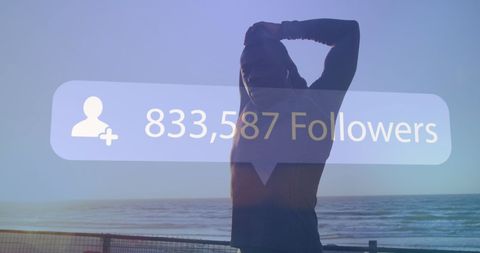 Fitness influencer with growing social media followers