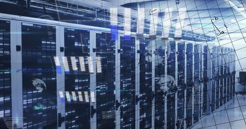 Digital network servers and cybersecurity technology in industrial data center