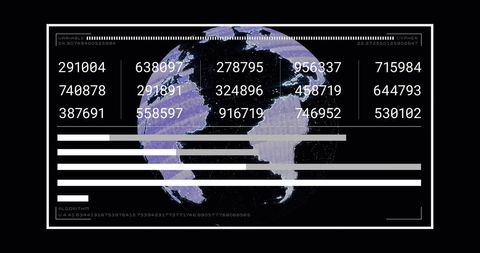 Futuristic Digital Data Interface on Rotating Earth - Download Free Stock Images Pikwizard.com