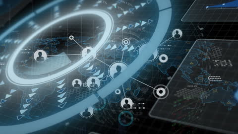 Global Digital Connection Network with User Profiles and Data Insights