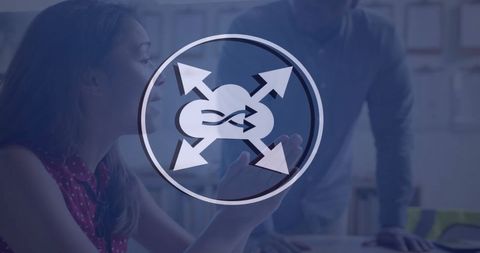 Business Collaboration Concept with Cloud Networking Overlay