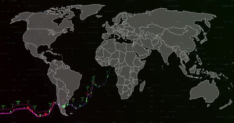 Global Data Visualization Overlaying World Map - Download Free Stock Images Pikwizard.com
