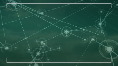 Abstract Network Connections Concept with Digital Cloud Overlay