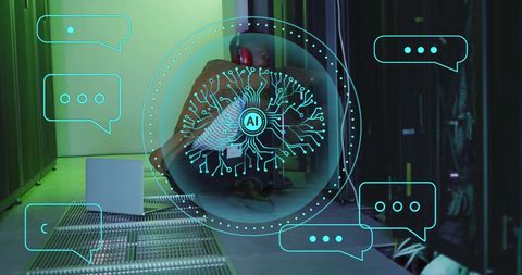 technician enhancing server performance with ai and vr innovation - Download Free Stock Images Pikwizard.com