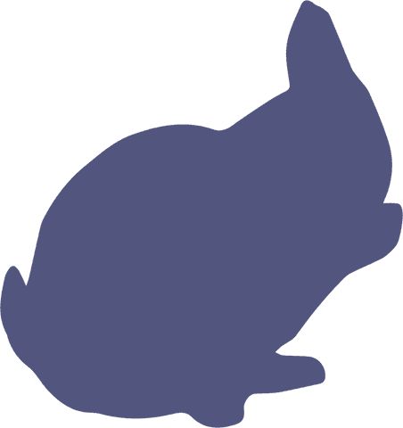 dark blue rabbit silhouette on transparent background design - Download Free Stock Videos Pikwizard.com