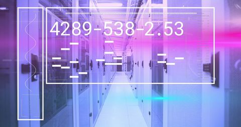 High-Tech Data Center with Futuristic Digital Overlay - Download Free Stock Images Pikwizard.com