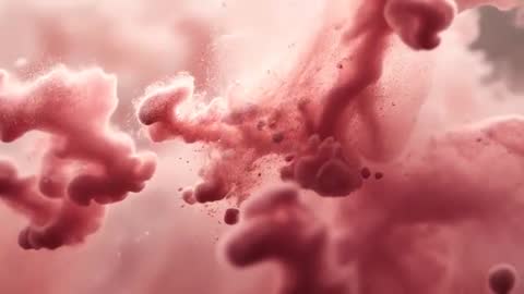 Abstract Pink Powder Explosion in Motion CGI Scene