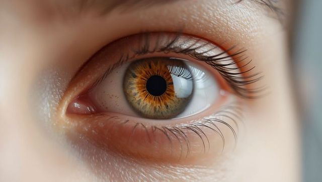 Close-Up Shot of Human Eye with Detailed Iris and Lashes