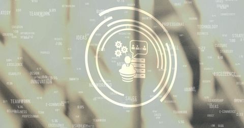 Digital Networking over Warehouse Background