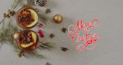 Christmas Greetings with Festive Holiday Decorations - Download Free Stock Images Pikwizard.com