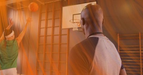 Dynamic Basketball Training in School Gym