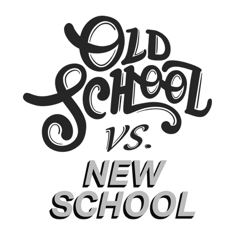 old school vs new school text transparent design - Download Free Stock Videos Pikwizard.com