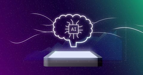 futuristic ai concept with brain icon and digital interface - Download Free Stock Images Pikwizard.com