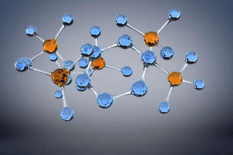 transparent chemical structure of blue and red molecules vector graphic - Download Free Stock Videos Pikwizard.com