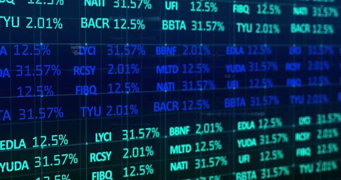 Digital Data Display with Stock Market Information Grid - Download Free Stock Images Pikwizard.com