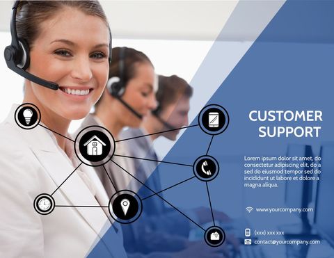 Smiling Customer Support Team Representing Communication Solutions - Download Free Stock Templates Pikwizard.com