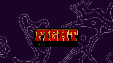 Dynamic Fight Text Animation on Abstract Background