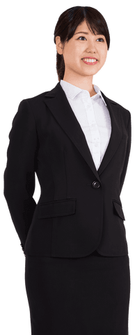 Young Asian Businesswoman Smiling Confidently Transparent Background