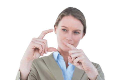 businesswoman demonstrating market growth with transparent fingers - Download Free Stock Videos Pikwizard.com
